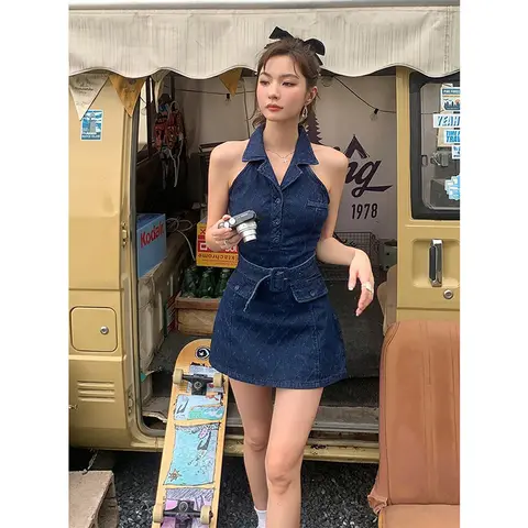 6 best sales डेनिम मिनी ड्रेस - №2