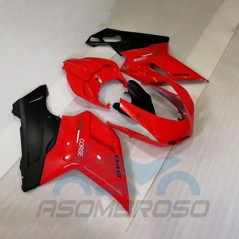 For DUKATI 848 1098 1198 2007 2008 2009 ABS Plastic Fairings 07 08 09 Aftermarket Motorcycle Fairing Kit