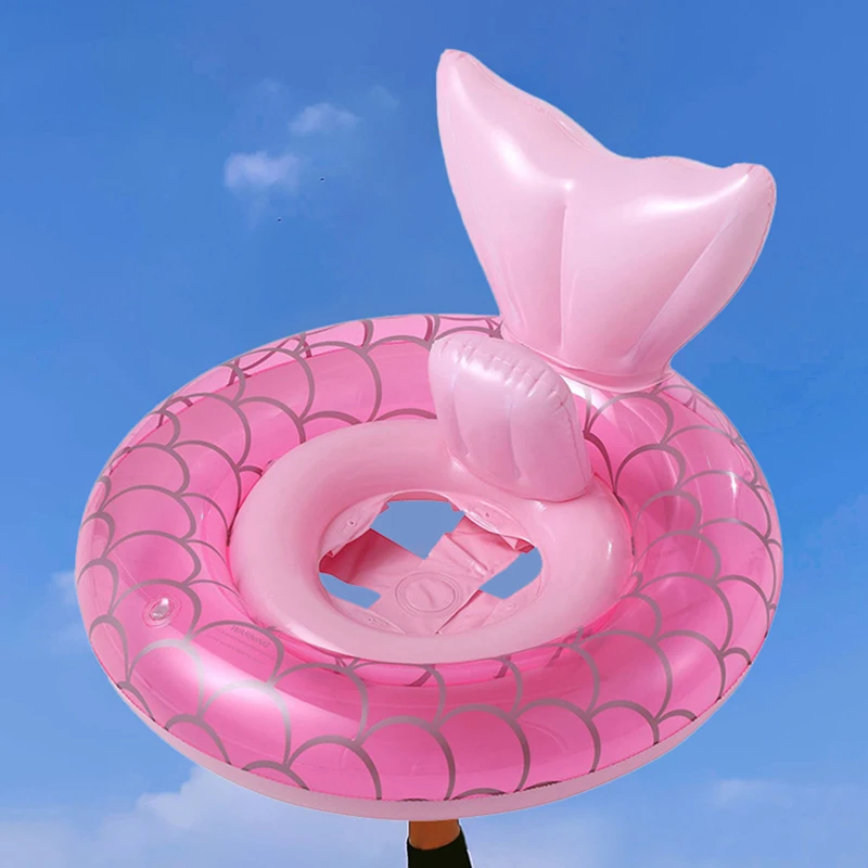 1Pcs Mermaid Swim Ring Inflatable Pool Float Swim Tube Swimming Seat Ring Summer Water Play Bathtub Pool Float