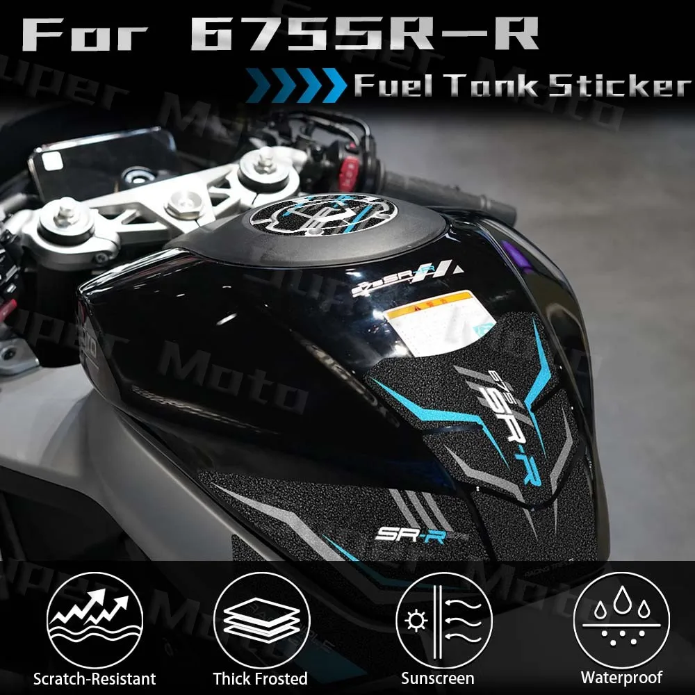 Motorcycle Frosting Fuel Tank Pad Sticker Protector Decals Kit Waterproof Accessories For 675SR-R 675 SR 675SRR 675 srr 2024
