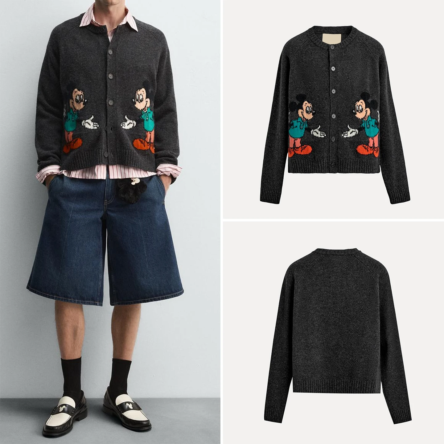 

Открытый кардиган с повседневным узором, мужской вязаный свитер, дышащий длинный свек, круглый Ne, повседневная одежда, осень 2021, новинка Sle