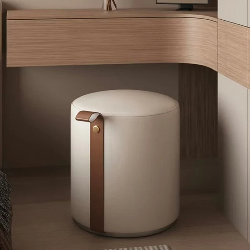 Nordic High End Rotating Dressing Stool Retro Solid Wood Dressing Table Dedicated Stool Cloakroom Girls High End Furniture FYMS