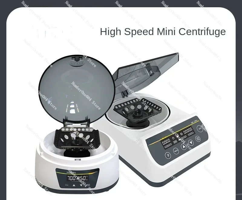 Mini Centrifuge Small Digital Display Variable Speed Micro PCR Handheld High-Speed Serum Separator 12000-Turn Laboratory