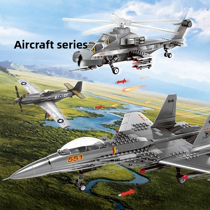 

Новый большой истребитель, самолет на основе несущей, самолет-разведчик, вертолет, строительные блоки, игрушка, подарок на день рождения для мальчика