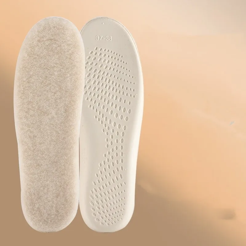 100% Wool Latex Warm Insoles Constant Temperature At -10 ℃ For Cold Protection Can Be Cut And Deodorized