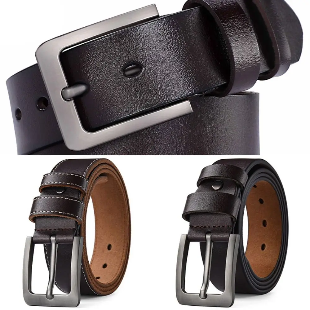Accesorios de cintura cinturón Retro para hombre cinturón de cuero versátil clásico cinturón con hebilla duradera para hombre