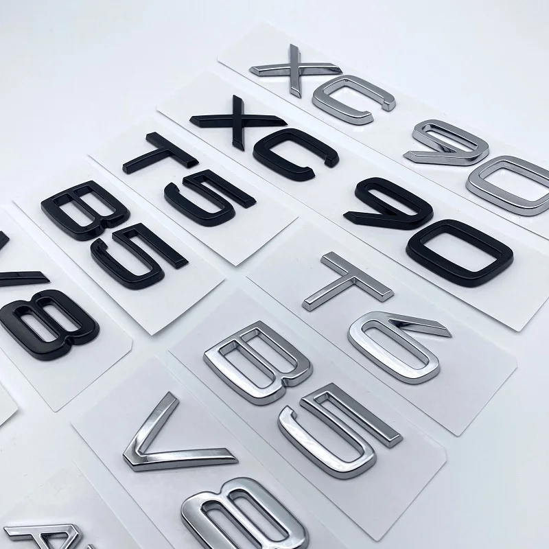 3D AWD T3 T5 T6 T8 Logo Emblem Badge Decal Car Sticker for  C30 V40 V60 S40 S60 XC60 XC90 XC40 S80 S90 S80L S60L Car Stying