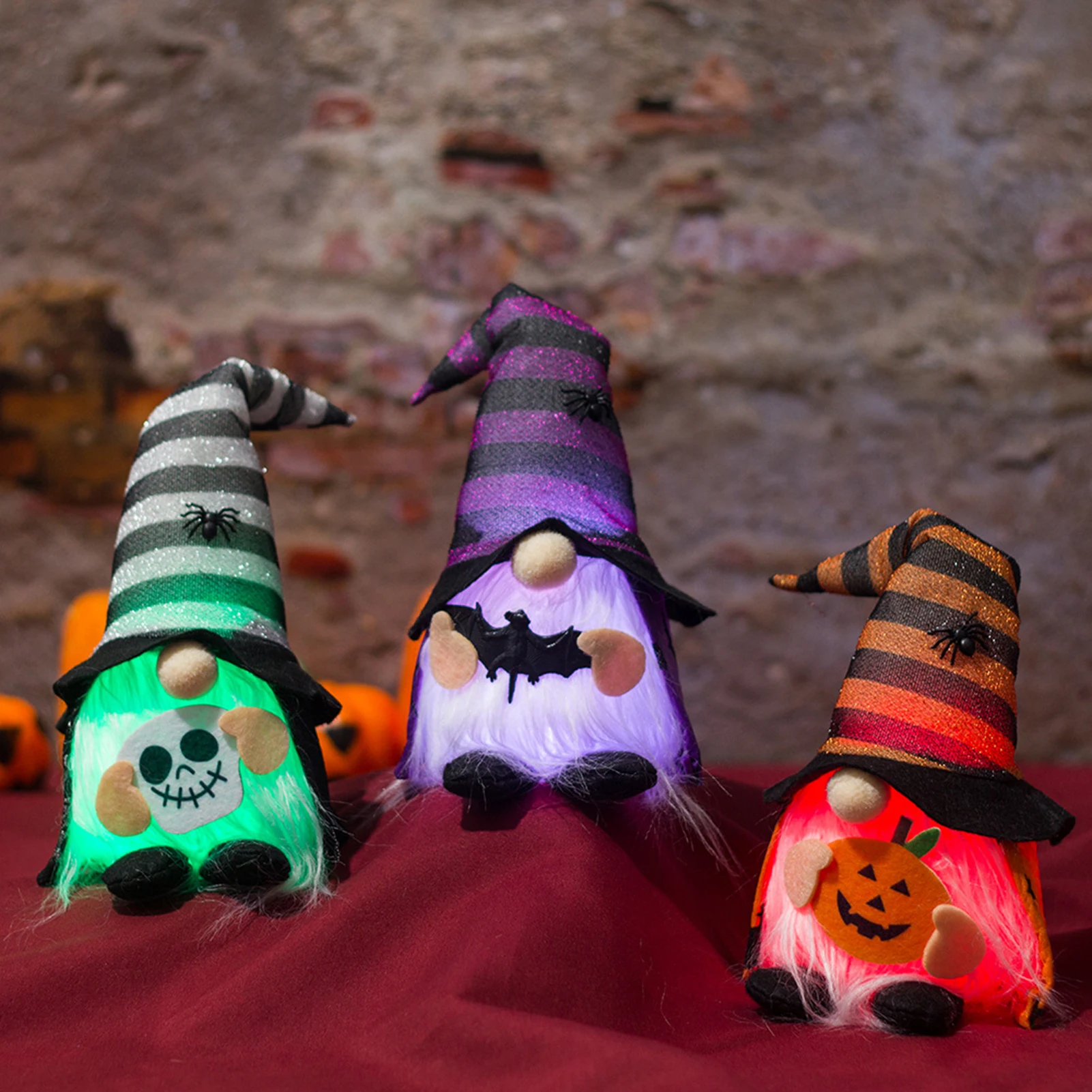 Halloween Gnomes Plush Fall Gnomes Plush Decor Glowing Gnome Faceless Doll Scandinavian Tomte Doll Elf Halloween Gnomes