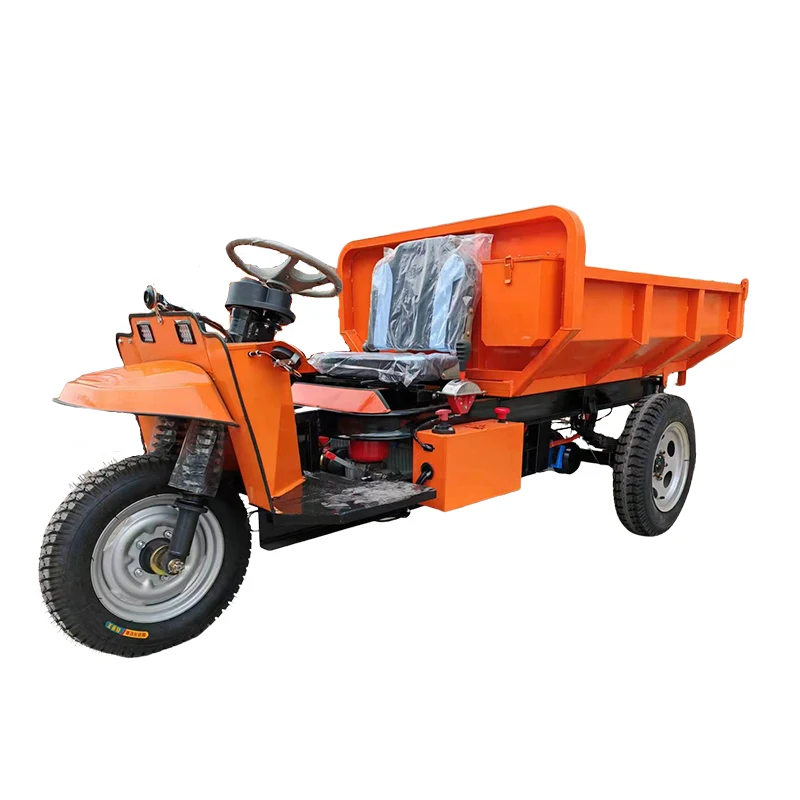 Engineering Electric Tricycle Tunnel Slag Carrier Self-dumping Dirt Transporter Underground Gravel Dump Truck