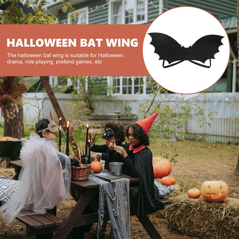 هالوين تأثيري الخفافيش الجناح الرأس للأطفال الأسود مصاص دماء زي ملحق فستان حفلة DIY الدعامة للأطفال بنين بنات