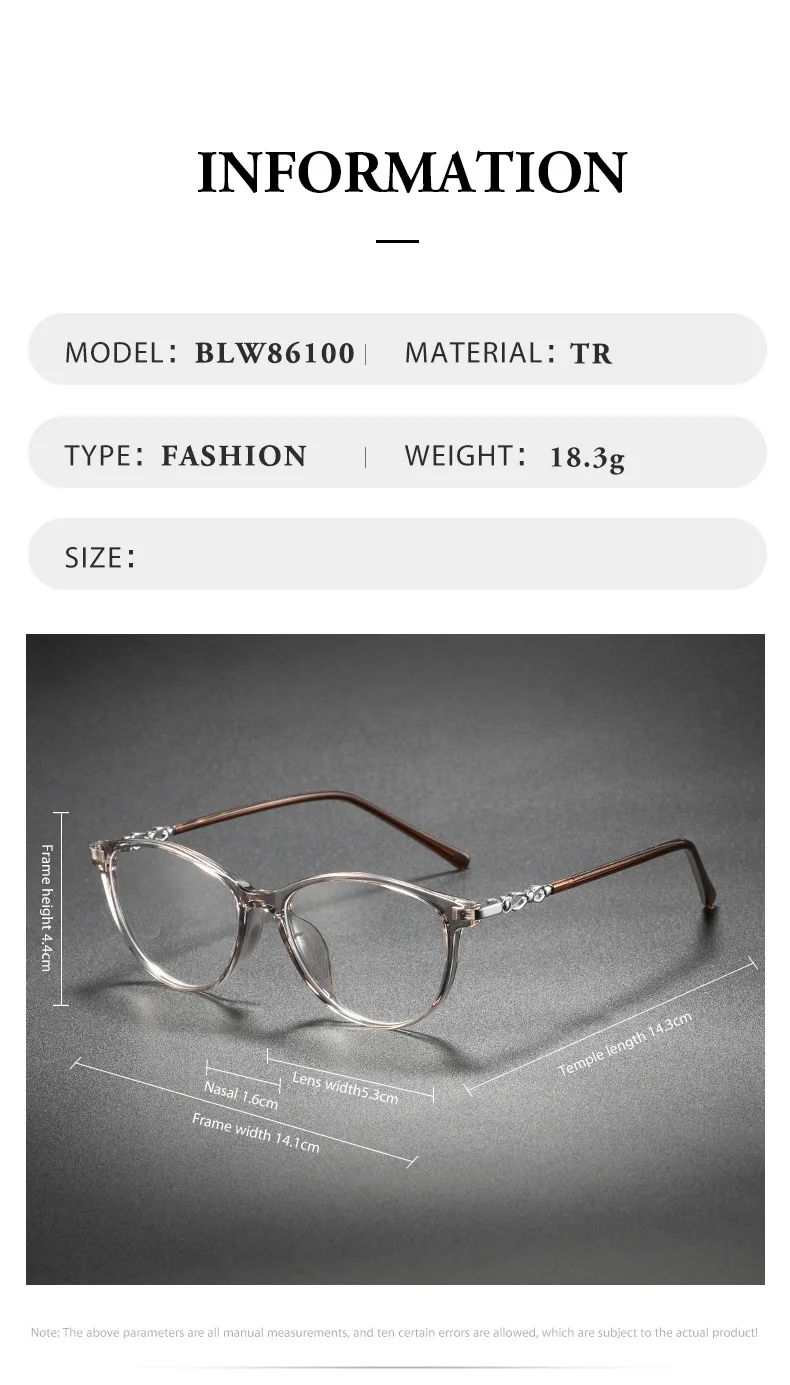 Neue Modische Markendesign Retro Katzenaugen-Rahmen Kurzsichtigkeits-Brille mit Sehstärke Photochromatisch Anti-Blaulicht Damen Astigmatismus-Brillen – Detail 8
