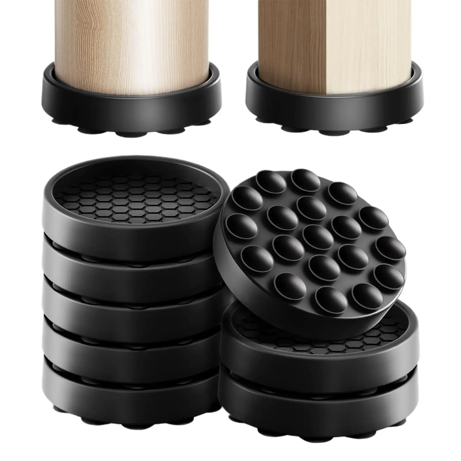 Non Slip Furniture Pads 8 Piece Round Chair Leg Caps 2 inches Non Slip Furniture Pads for Hardwood Floors for Hardwood Carpet