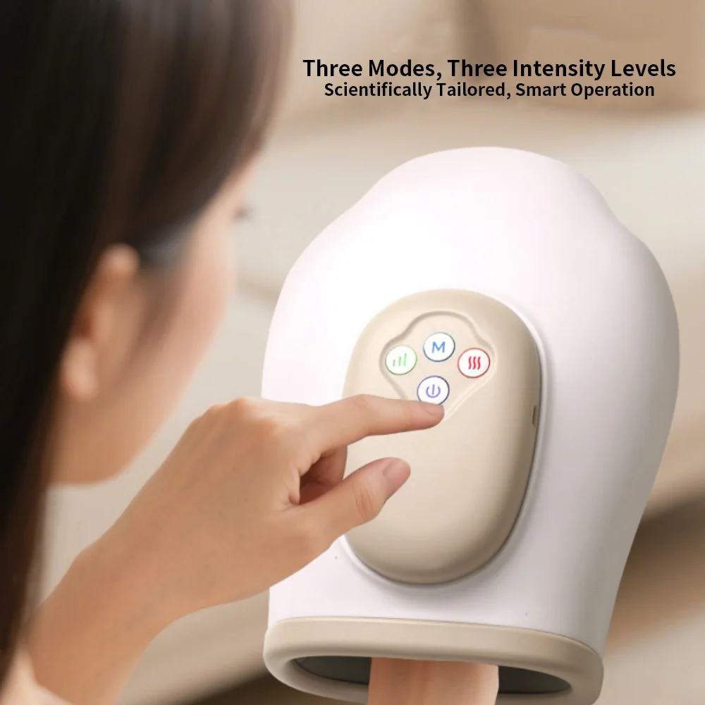

Airbag Hand Massager Finger Massage Hot Compress Kneading To Relieve Palm Wrist Joint Fatigue Portable Vibration Gloves Relax ﻿