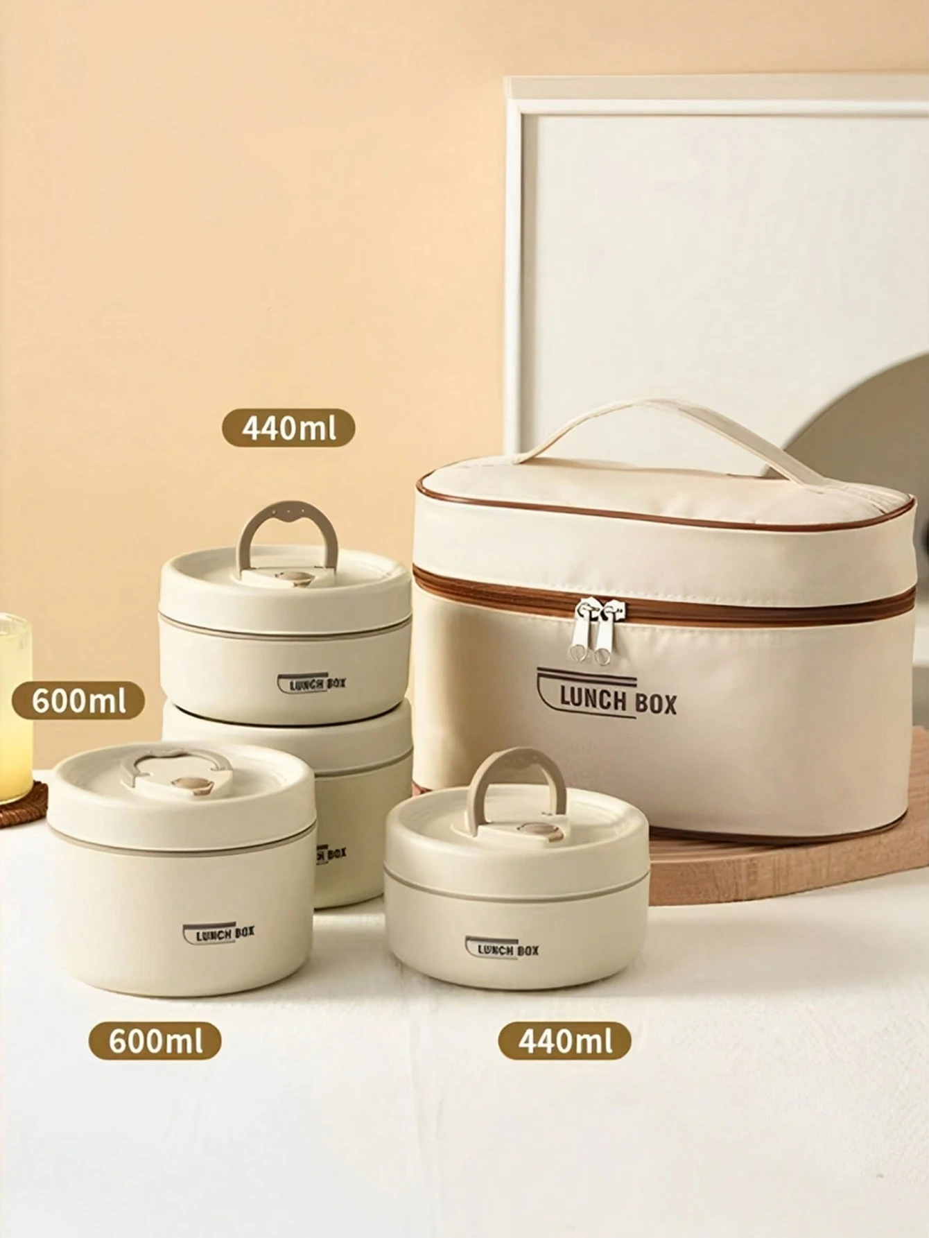 1/2/3/4 pièces ensemble de récipients à déjeuner isolés portables avec boîte à déjeuner thermique récipient à déjeuner empilable séparé pour enfants adultes