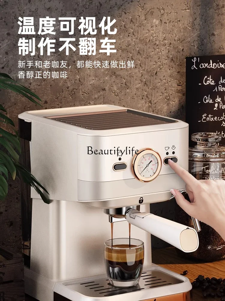 Coffee machine small semi-automatic all-in-one machine high pressure extraction espresso steam milk frother