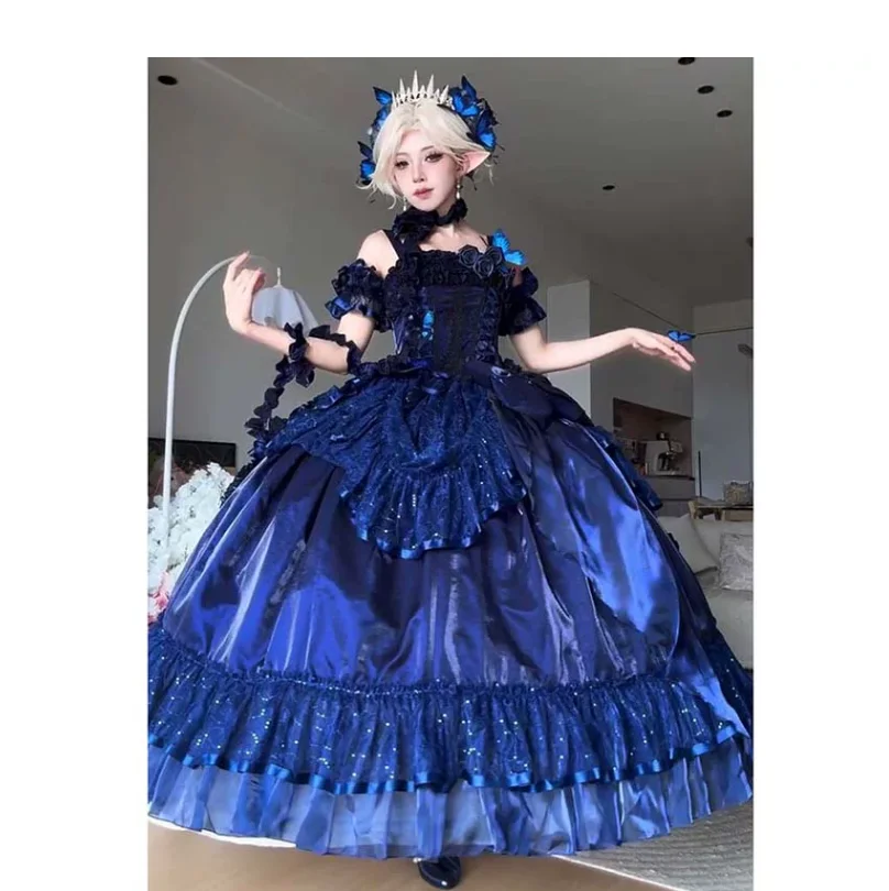 

lolita bride one-shoulder adult formal princess dress for student parties