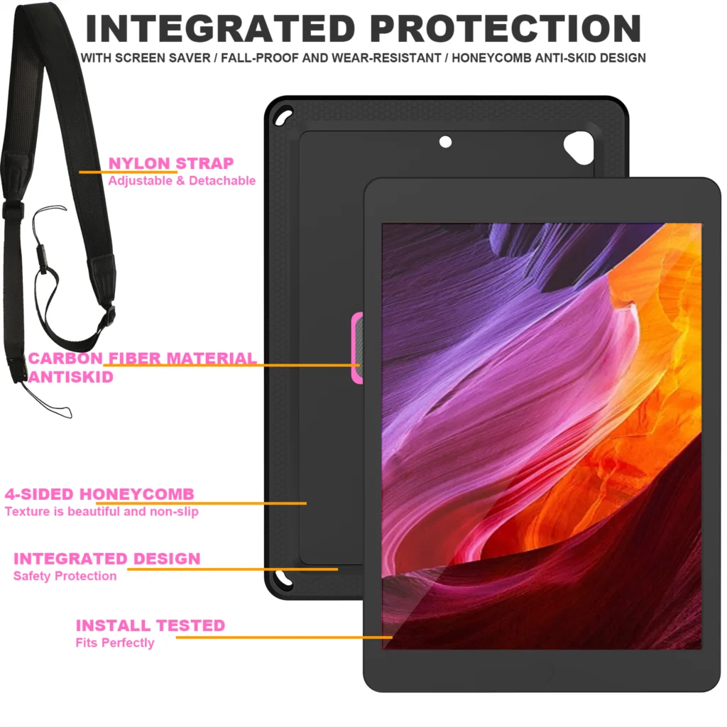 For Walmart ONN 10.1 2022 Case EVA With Holder Shockproof Tablet Cover for walmart onn 10.1inch Hand Held With Strap Shell