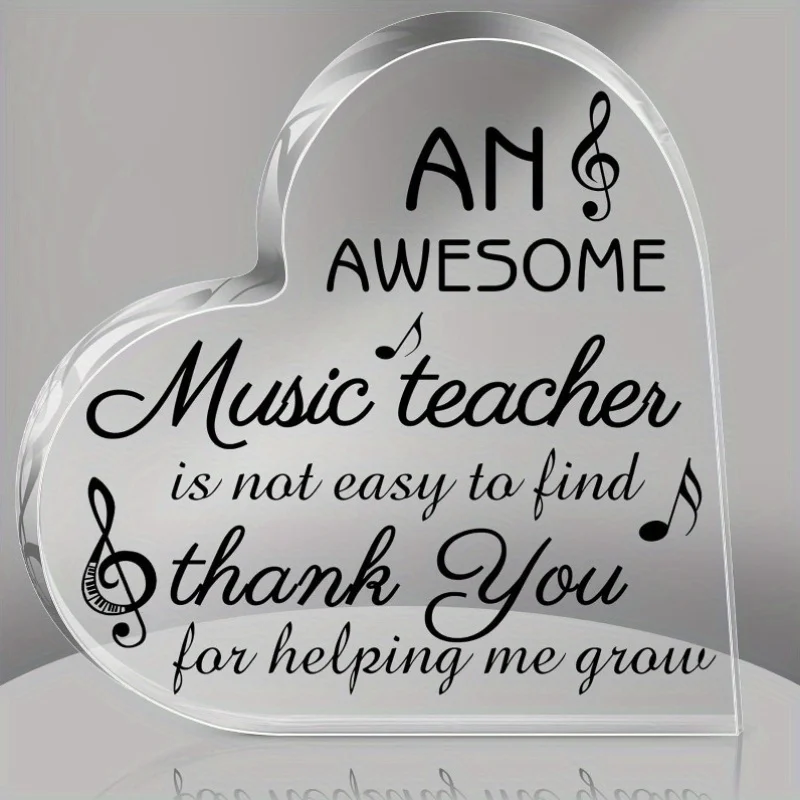 Crystal Music Teacher Appreciation Gift, Thank You Present for Piano Guitar Violin Women