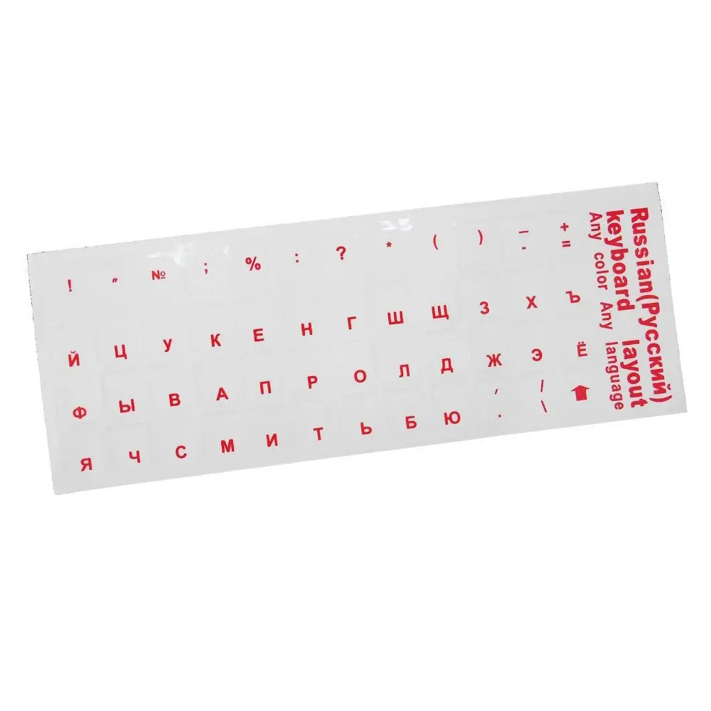 For Computer No Alphabet Multiple Color Transparent Keyboard Stickers Language Russian