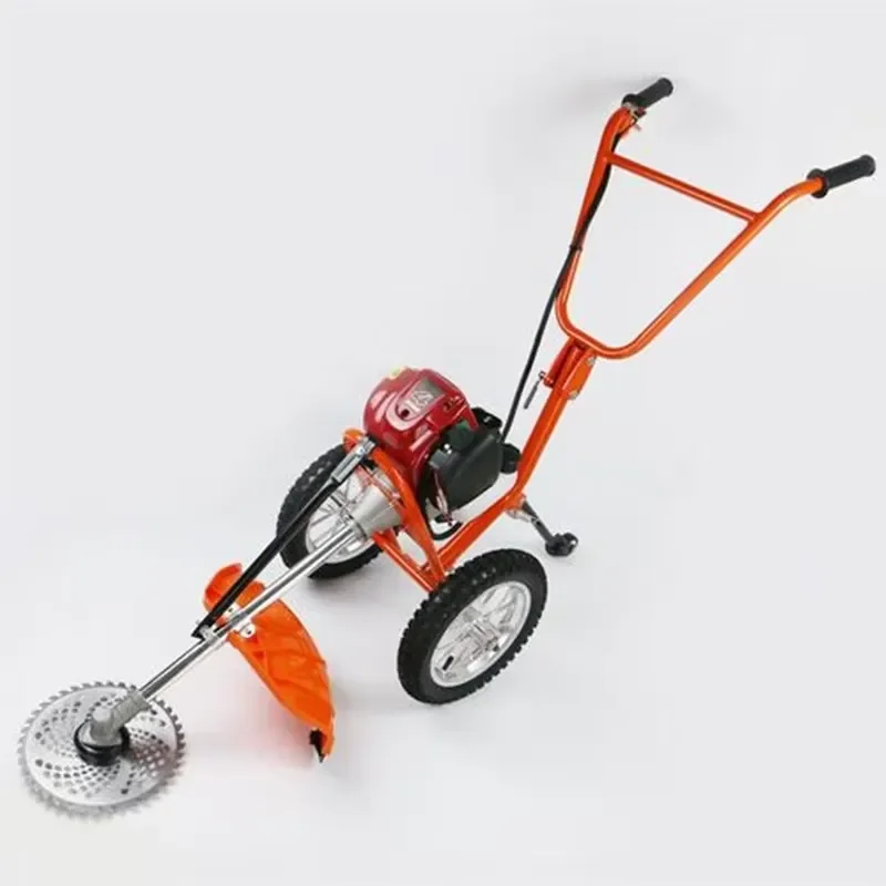 Professional Portable Small Hand Held Push Petrol Lawn Mower Multifunctional Agricultural Grass Cutting DIY Farmers