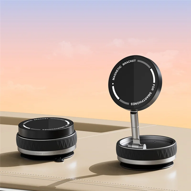 

-ABAB Phone Holder 360° Adjustable Suction Cup Phone Mount Foldable Magnetic Phone Stand Portable Vacuum Magnetic Phone Stand