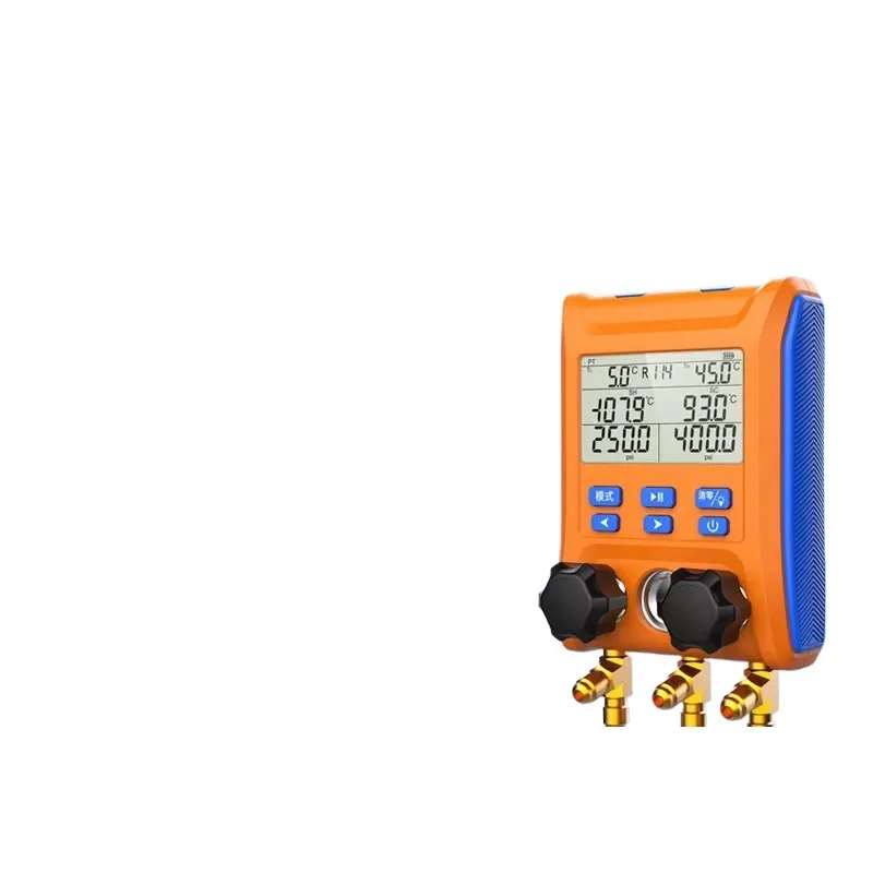 Manifold Meter Air Conditioning Pressure Gauge, Fluoride Tool Set