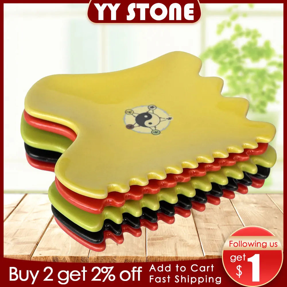 ceramics Scraping Massage Tool Massager scratching Guasha Board SPA Scraper for face body back leg Anti-wrinkle