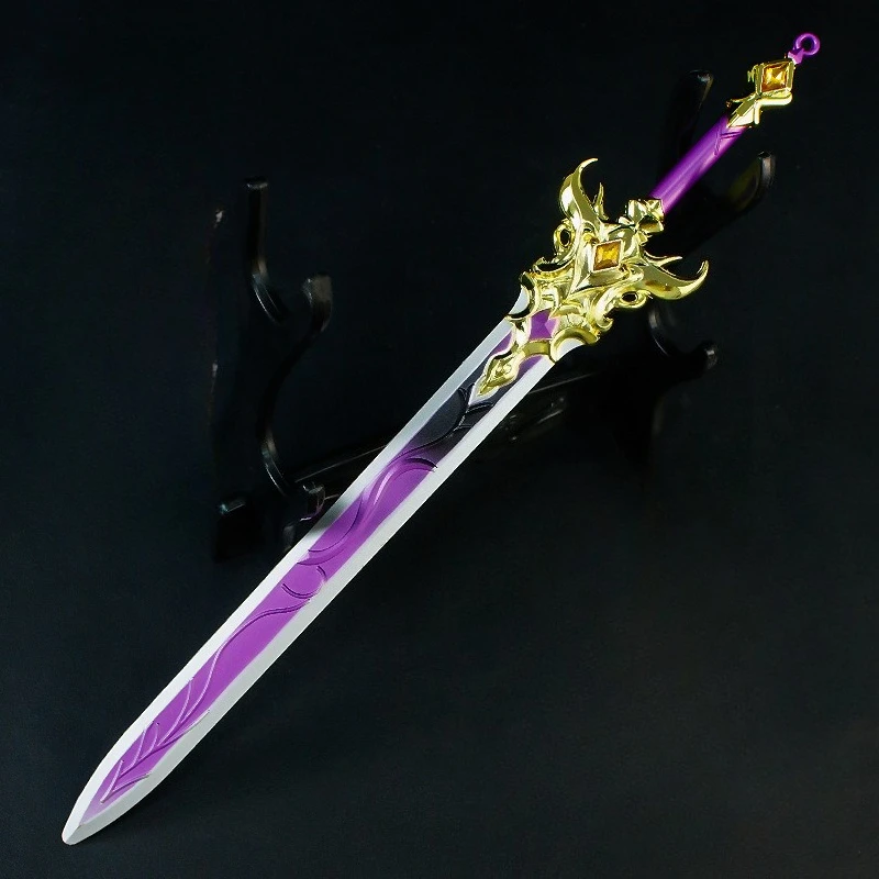 30 CM Game Peripherals Zichen Gilded Sword Metal Craft Weapons Model Collectible Desk Ornaments Creative Birthday Gifts Toy