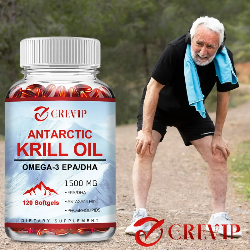 Antarctic Krill Oil Supplement - Highly Absorbable EPA, DHA, Astaxanthin, and Phospholipids for Heart, Brain, and Joint Health