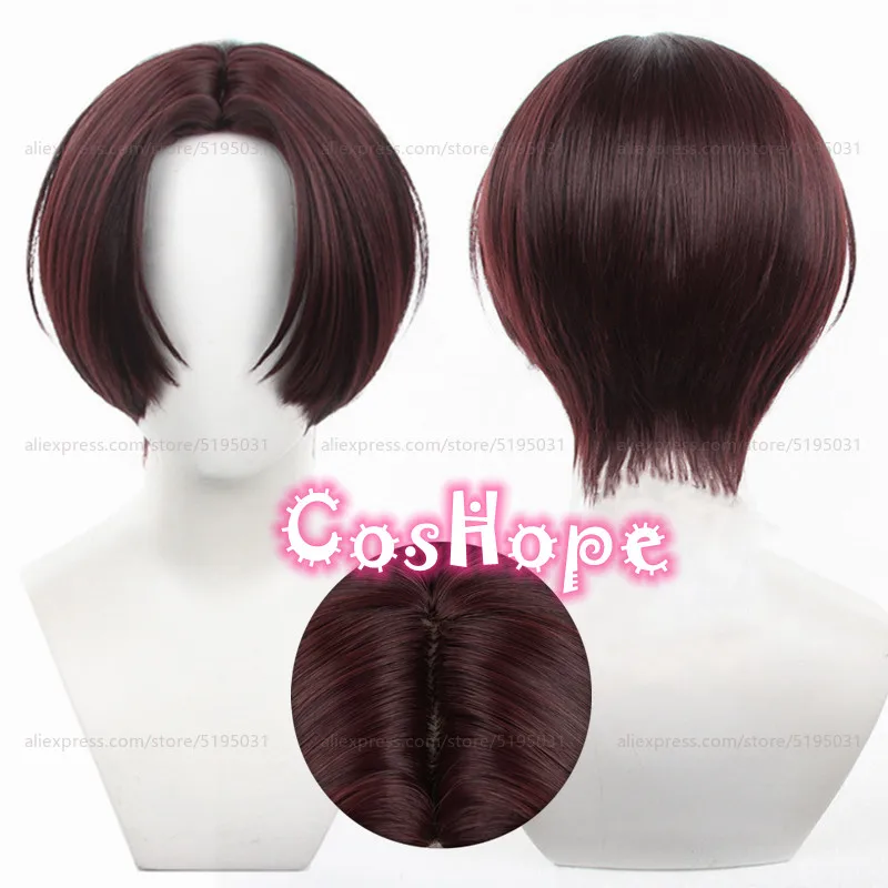 Hayato suo cosplay perücke unisex 30cm kurzes haar rotbraun perücke cosplay anime cosplay perücken hitze beständige synthetische perücken