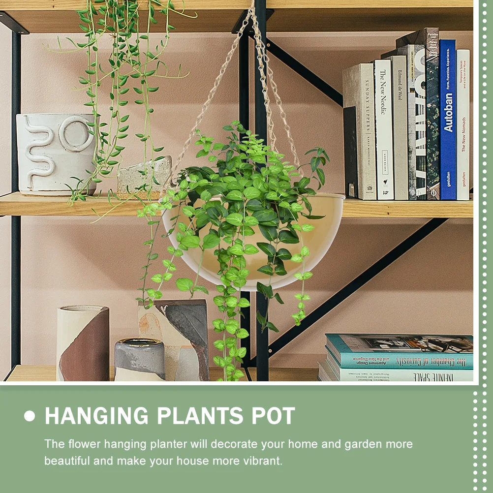 

1 Hanging Flower Pot Premium Metal Planter Basket for Balcony Wall Mount Garden Decor Black Outdoor Plant Holder