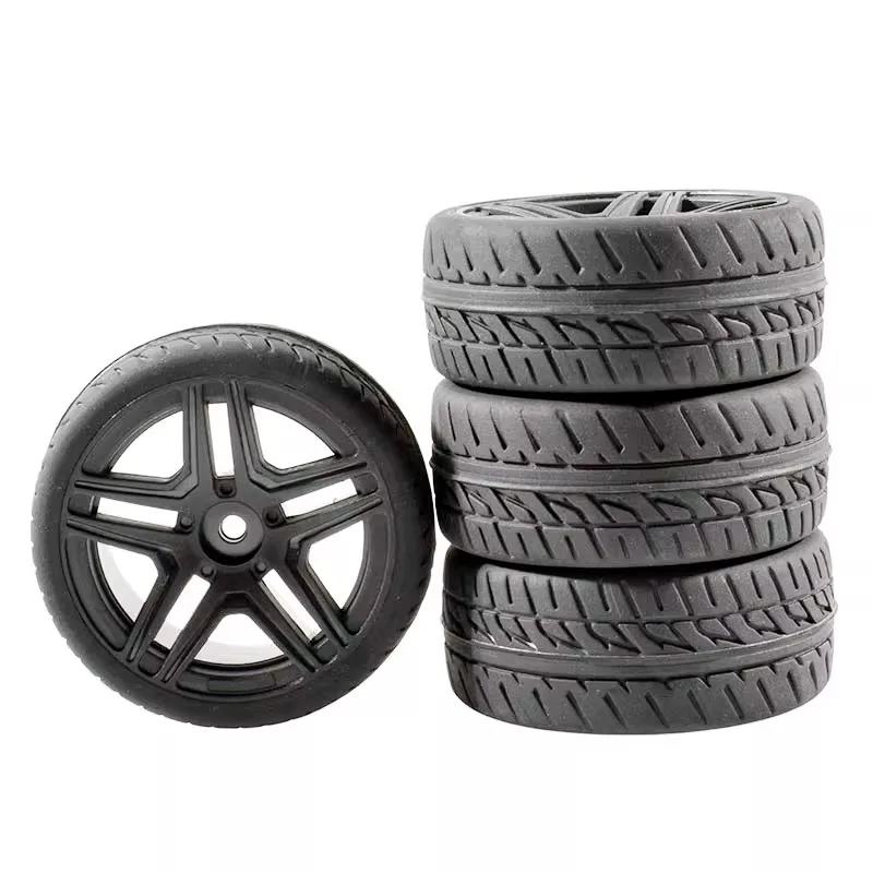 4 Stuks 12 Mm Hex 65 Mm Rc Auto Rubberen Banden Velg Voor 1/10 HPI Hsp 94123 WLtoys 1/14 144001 Rc Auto