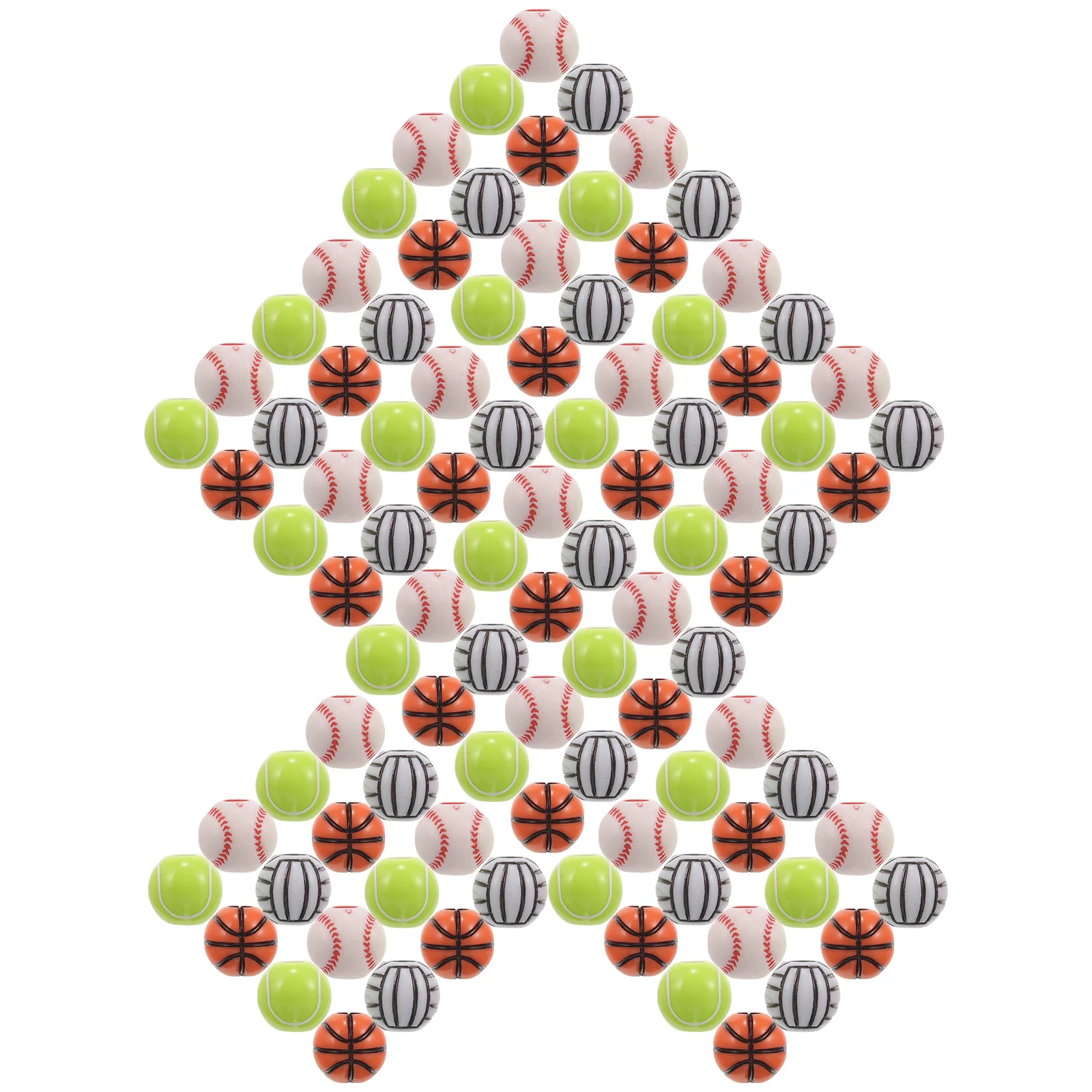 

200Pcs Acrylic Sports Ball Beads Novelty Shape DIY Crafts Jewelry Making Supplies Beads DIY Supplies Charms for Bracelets