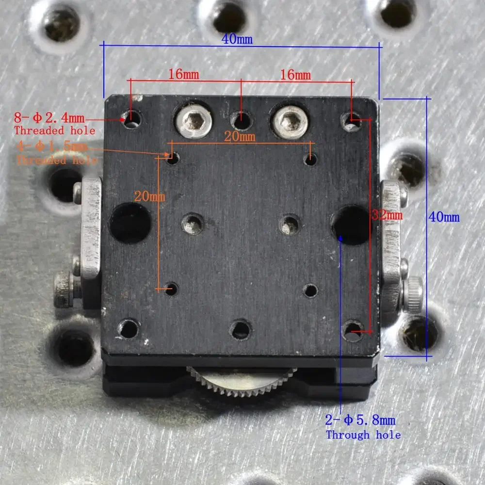 일본 Suruga Seiki B40-40E 수동 정밀 각도 변위 슬라이드 아크 틸트 조정 테이블 40x40mm