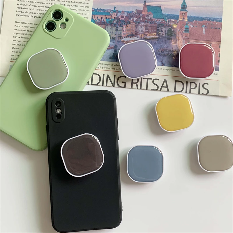 Macaron Square Holder Grip Finger Phone Stand Griptok for iPhone Samsung Xiaomi Popped Socket - view 4