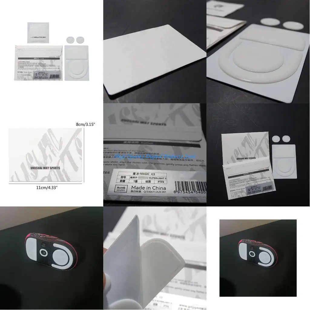 

U2JE Mouse Feet Sticker Mouse Skates Pad Glides Curveds Edges for GPRO X SUPERLIGHT 2