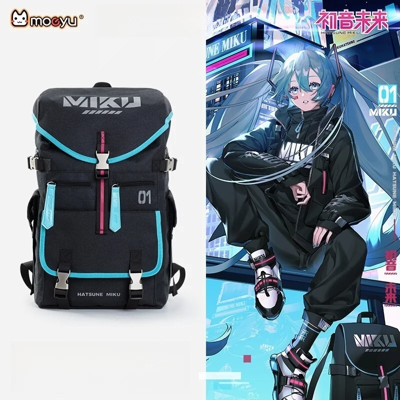 

Рюкзак Hatsune Miku Oxford, уличная сумка для кемпинга, большой вместительный дорожный рюкзак, студенческая сумка для хранения компьютера, подарок на день рождения