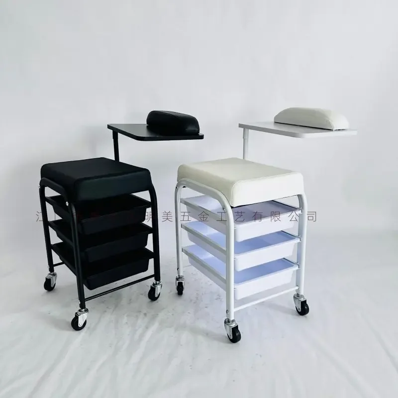 Beauty salon Nail salon Technician stool Storage tool cart Multi-layer storage with wheels Multifunctional trolley with small ta