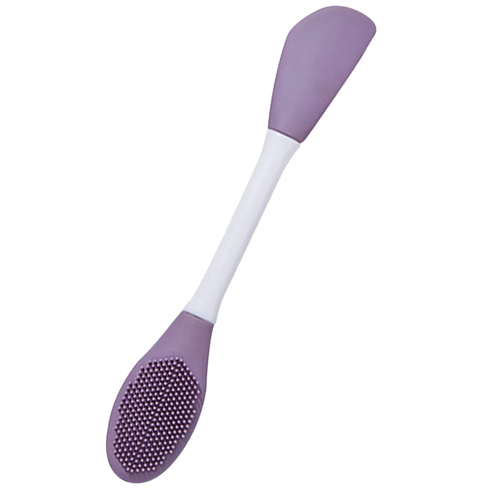 Silicone Dual-Head Face Mask Brush for Mud Mask Application, Reusable Facial Cleanser Scrubber – Home & Travel - view 2
