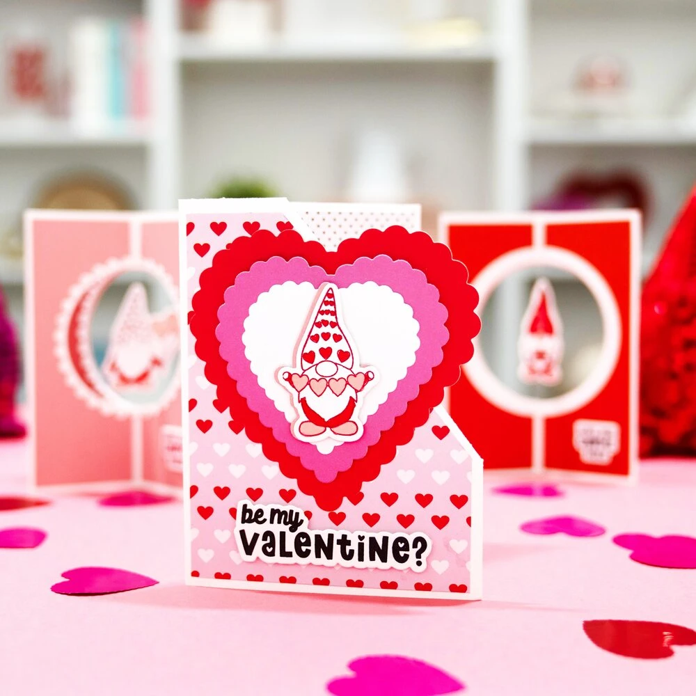 Valentine\'s Sweet Heart Love/Gnomes/Love You XOXO Stamps And Cutting Dies Foxes Panda Animal Stamp Set For DIY Card Craft Making