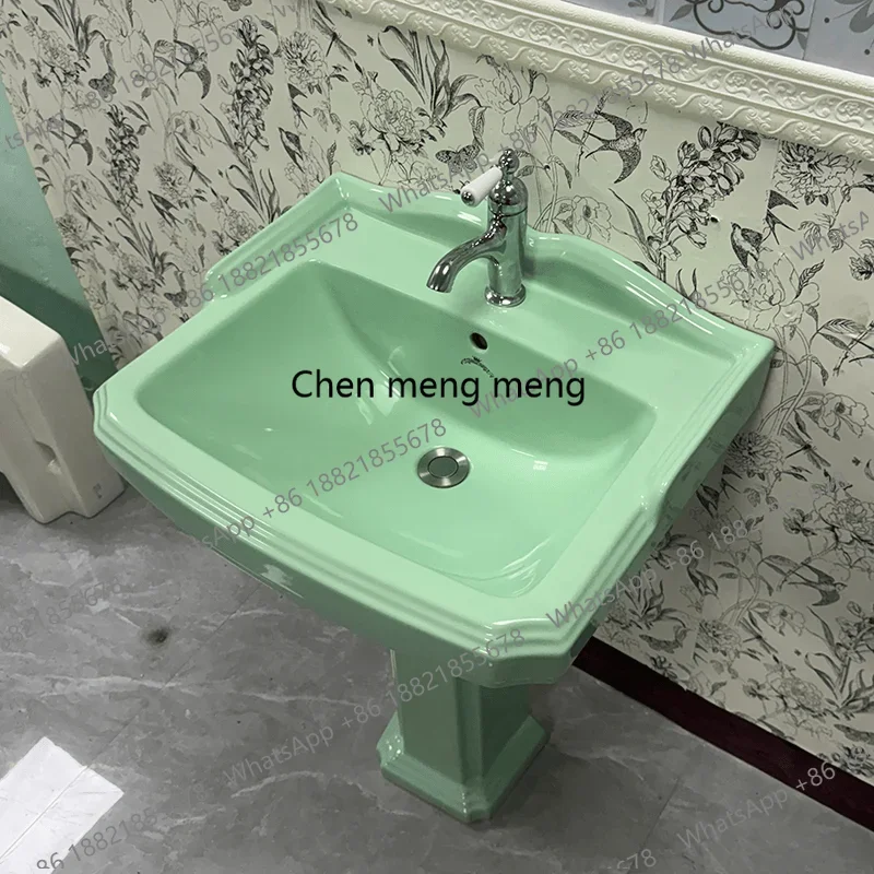 

New arrive American retro column basin European French washbasin floor type