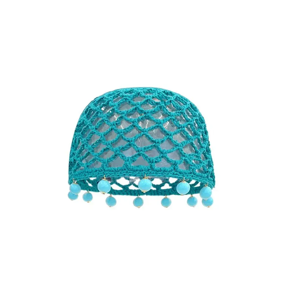 

Cute Round Beads Crochet Hollow Tassels Knitted Hat Bohemian Style Cap Knit Beanies Korean Thin Ethnic Style Hat Outdoor