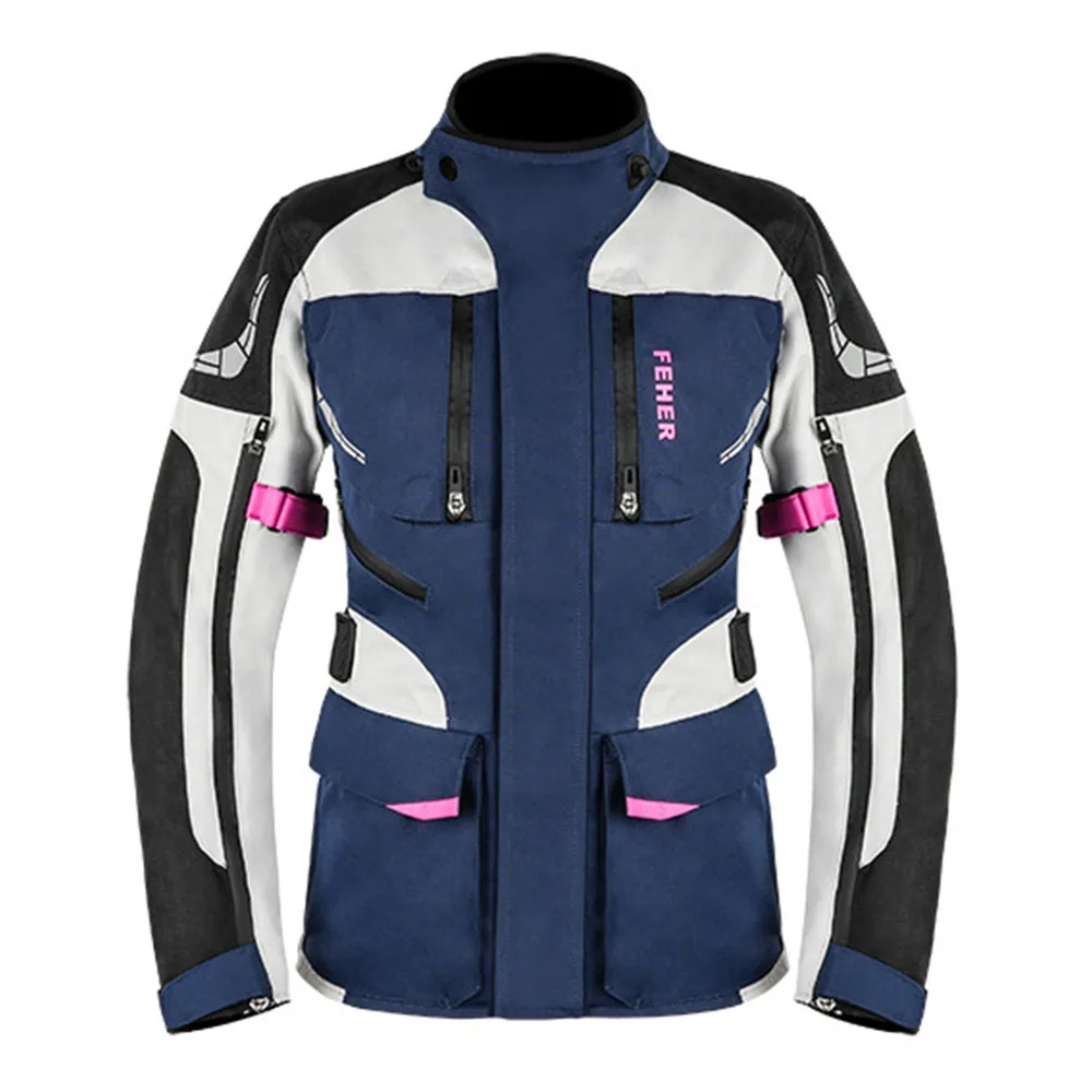 

Motorcycle Jacket Double Waterproof Women Motorcycle Jacket Interior Detachable Thermal Jacket Window Type Breathable XS-3XL