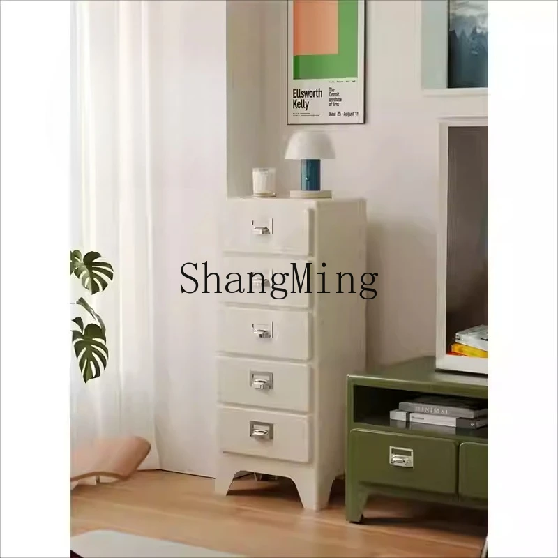 

HJ retro metal industrial wind bedside table shelf simple creative storage sofa side cabinet
