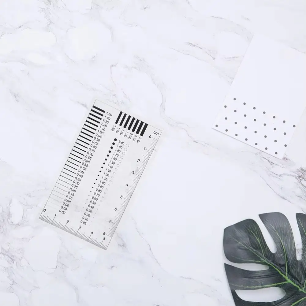 Plastic Point Gauge Film Rule High Precision Measurement Tool Spot Inspection Ruler Transparent Point Line Rule Film Card