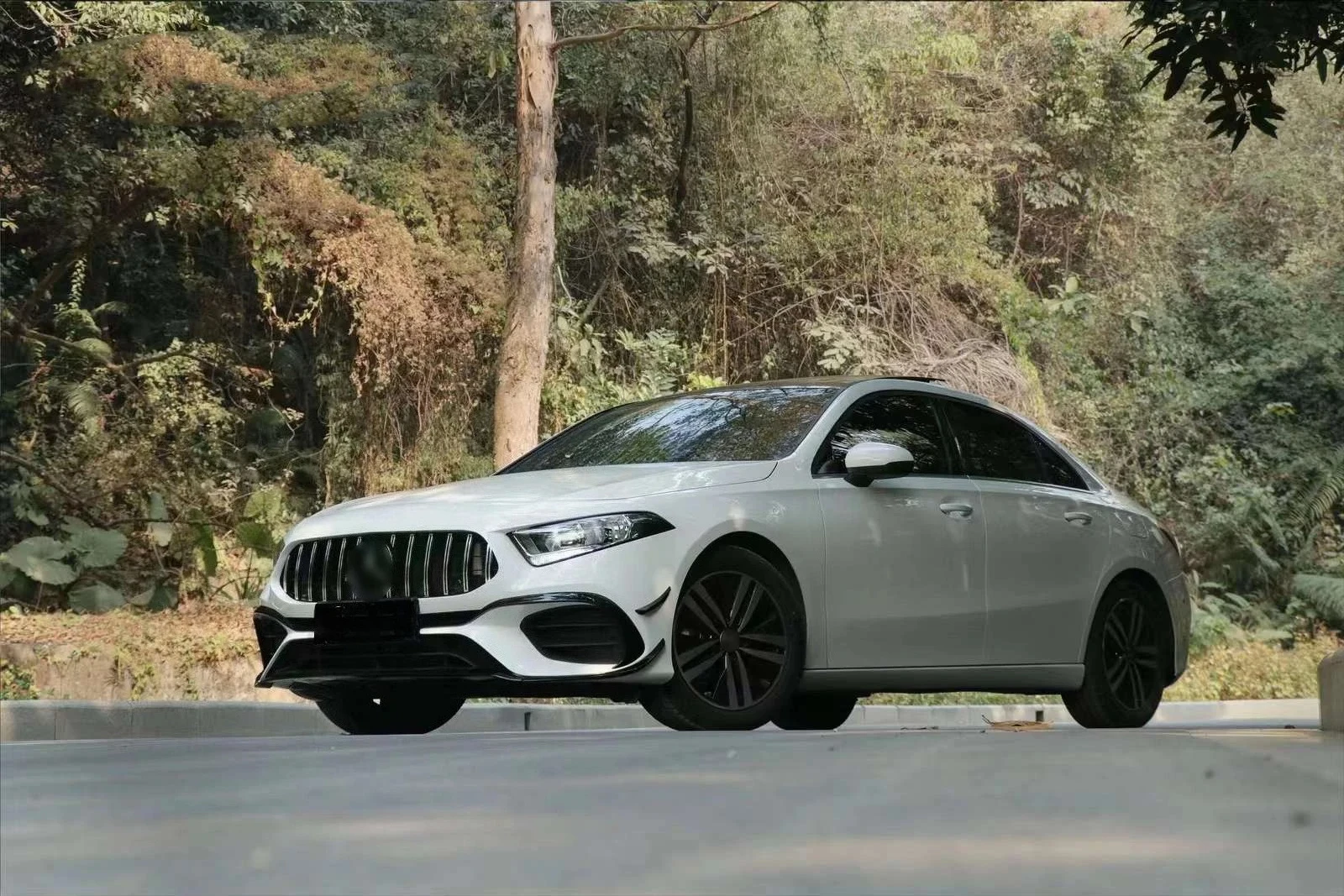 Coche Cc para W177 2019+, actualización Clase A a kit de carrocería 45S AMG, conjunto de parachoques delantero