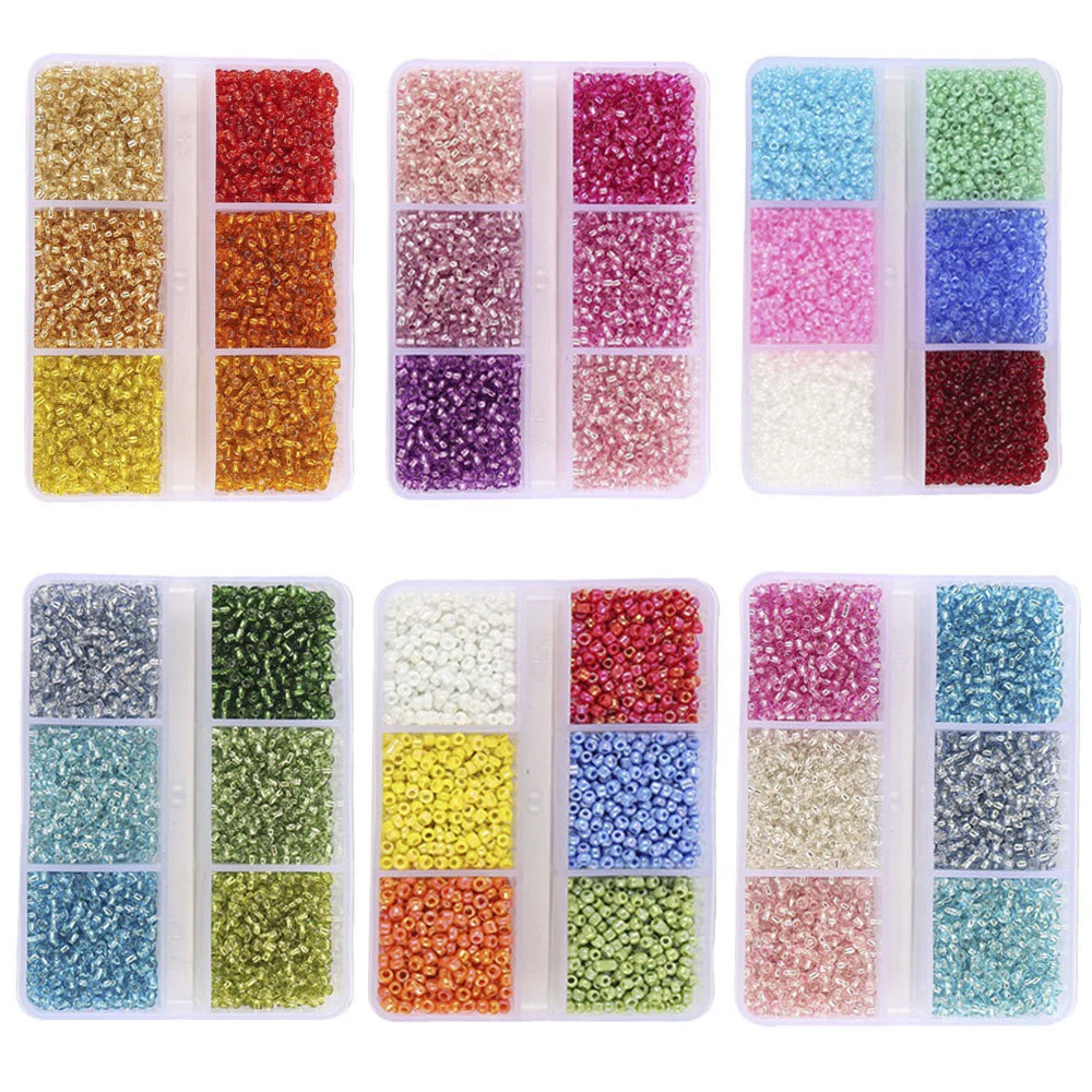 Czech Glass Seed Beads Box Set Delica Glass Beads Spacer Beads For DIY Bracelet Beads Handmade Needlework Jewelry Making