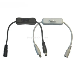 Light Switch DC 12V Female Male Power Cable 5.5x2.1mm DC Connector ON OFF Inline 304 Switch 5V 12V 24V for LED Strip Light Lamp