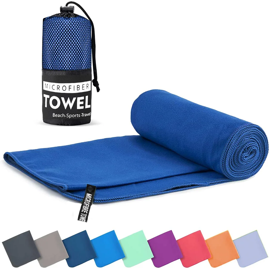 1-pcs Lightweight microfibre quick-drying towel, travel towel for camping, beach, gym, sports, yoga and swimming