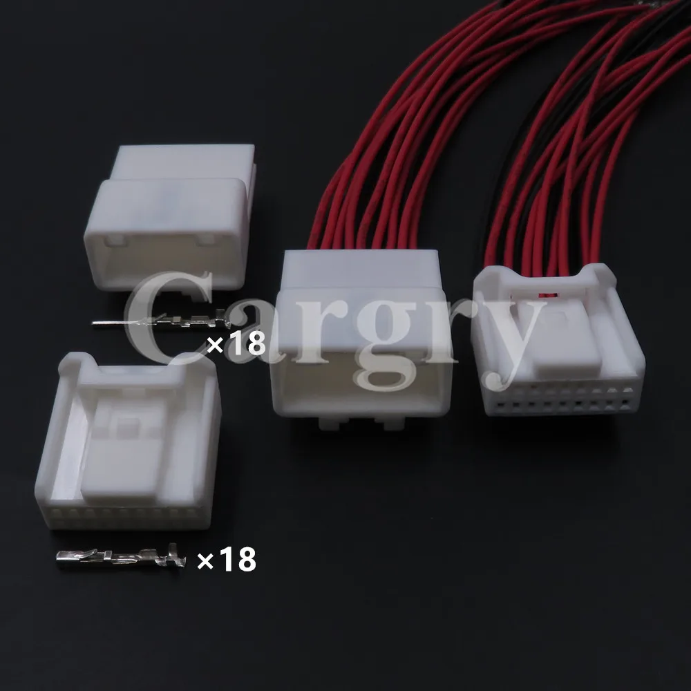

1 Set 18P 90980-12412 90980-12411 Car Electrical Plug AC Assembly Auto Socket With Terminal